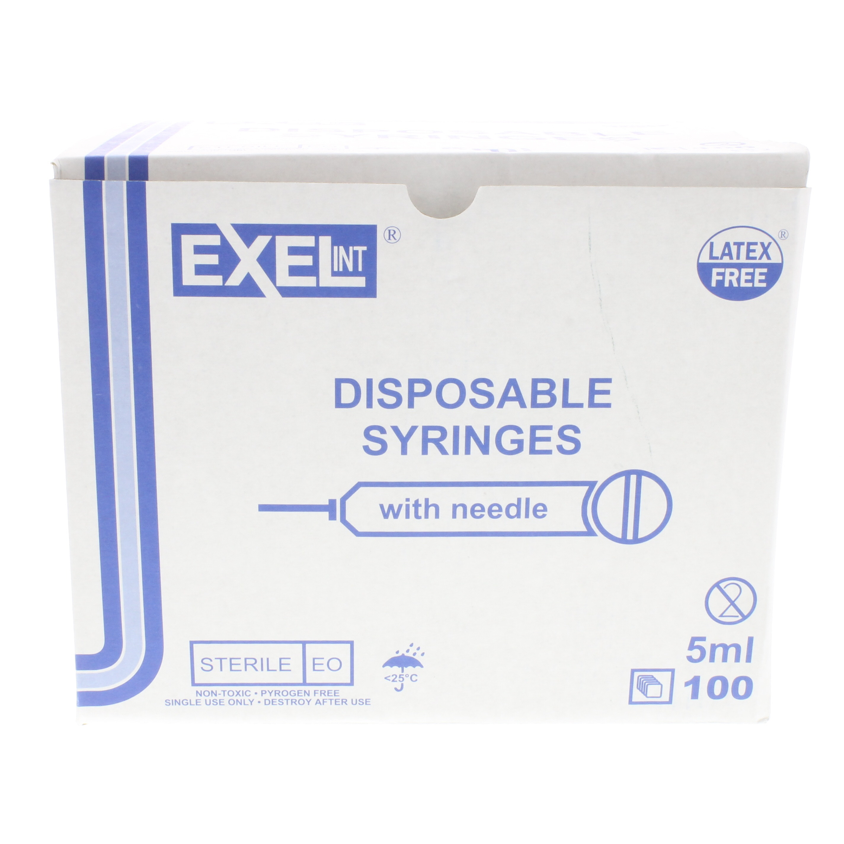 Exel 5-6cc Syringe w/22g x 1-1/2 Inch Needle - Box/100